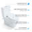 Non-electric Bidet Toilet Combo, Comfortable Chair Height Toilet, 0.9/1.28 GPF Powerful Dual Flush and MAP 1000g (Power Free)