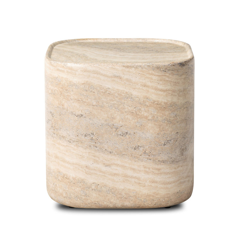 Manor Outdoor End Table-Textured Sandy Grey
