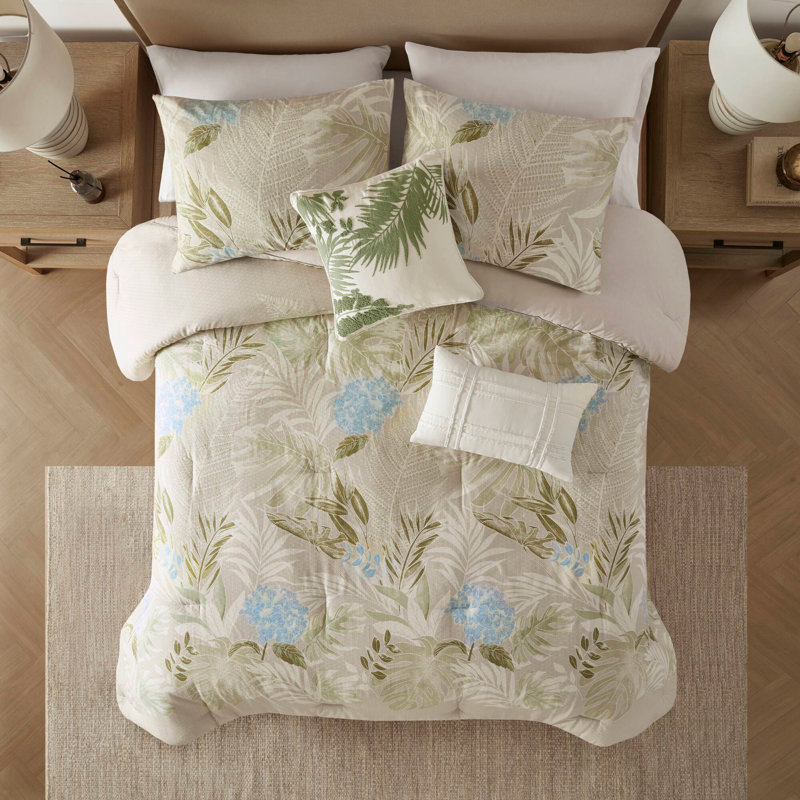 Ensemble d'édredon surdimensionné en coton, Édredon de grande taille et 5 pièces supplément