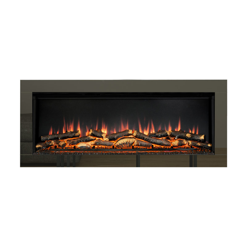 Avella Grande Wall Mounted Inset Electric Fire, Grey