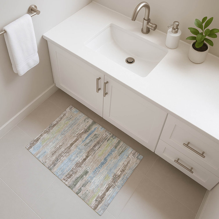 Premium Machine Washable Slesnick AMF1665 Stripes Rug