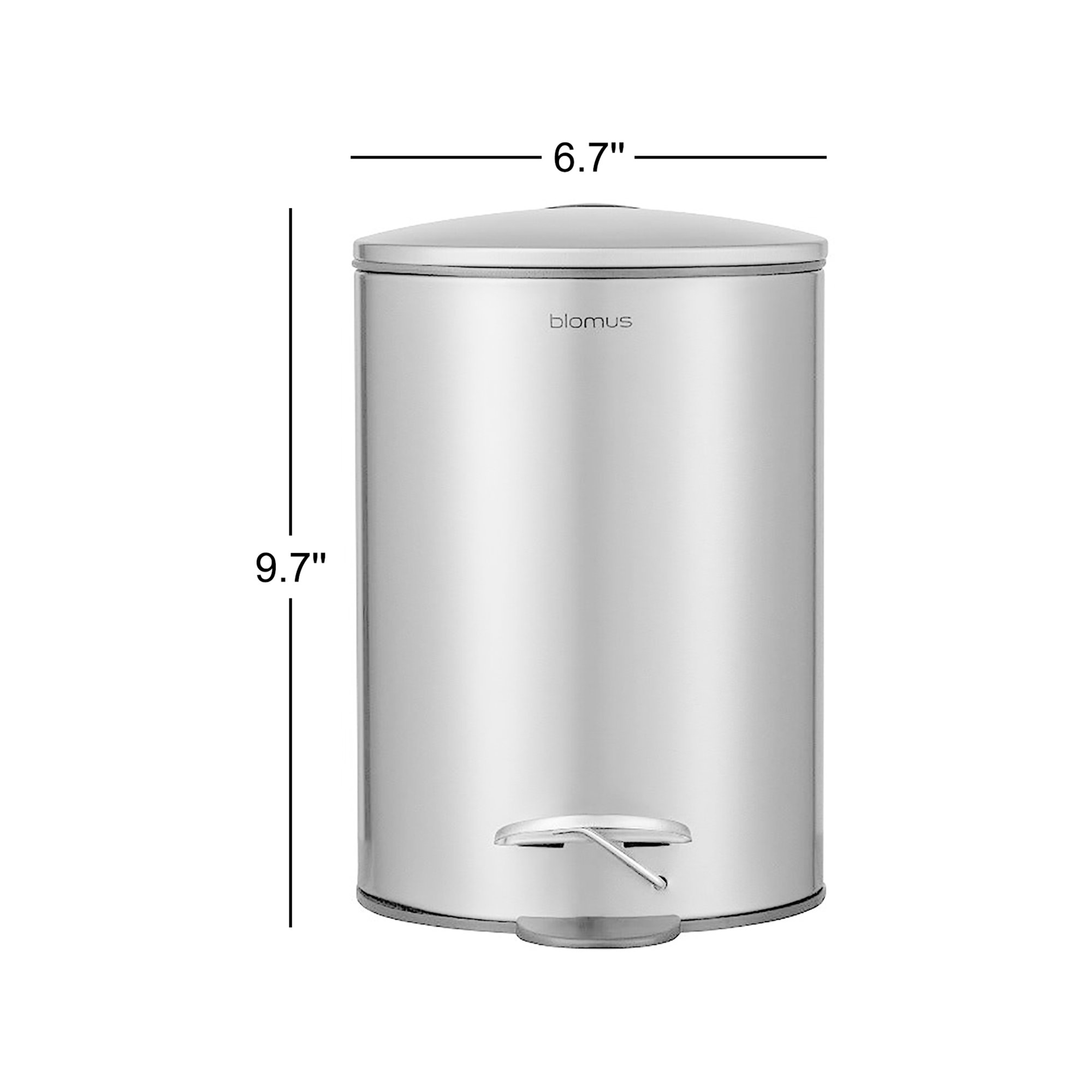 TUBO 0.79 Gallon Step On Trash Can, Antique Bronze