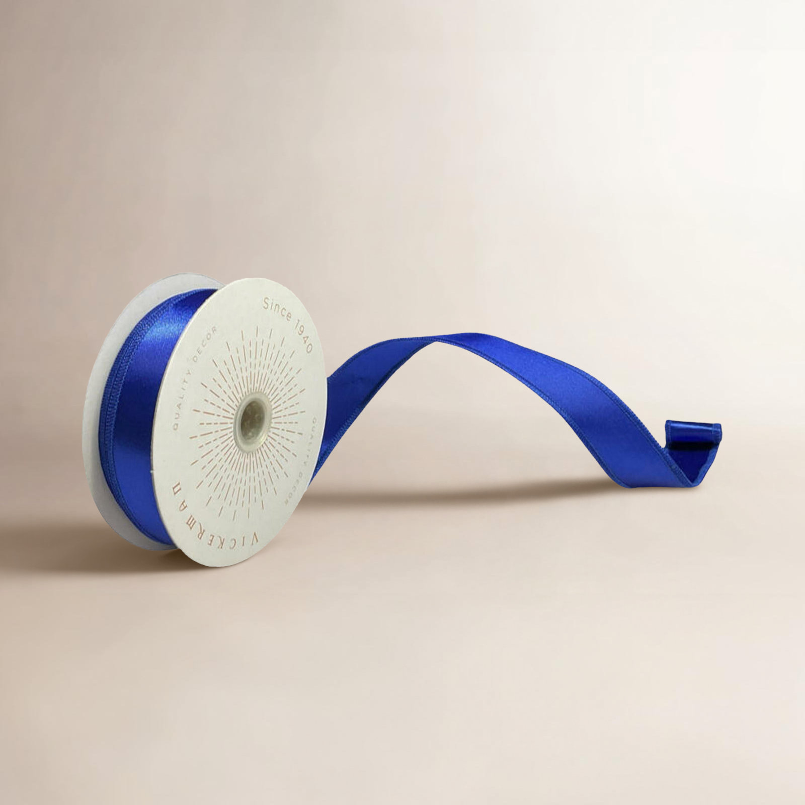 Satin Christmas Ribbon, Blue, 0.2" H x 360" W x 1" D