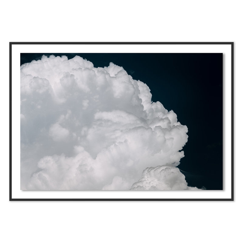 Cumulus by Michael Schauer, 51" H x 72" W x 2.5" D, Black