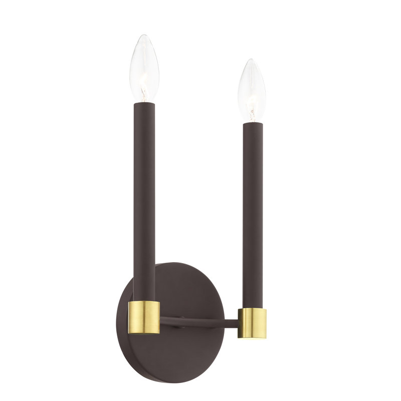 Orean Flush Mounted Sconce, Bronze/Gold