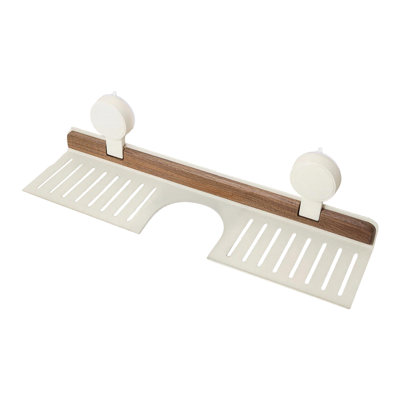 Tablette à ventouse au-dessus de l'évier, support de rangement multifonctionnel avec drainage facile, support à ventouse robuste pour la cuisine et la salle de bain