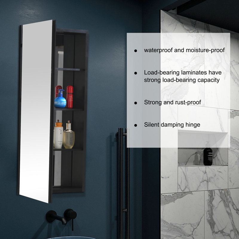 Mauryn 18'' W Mirrored Medicine Cabinet