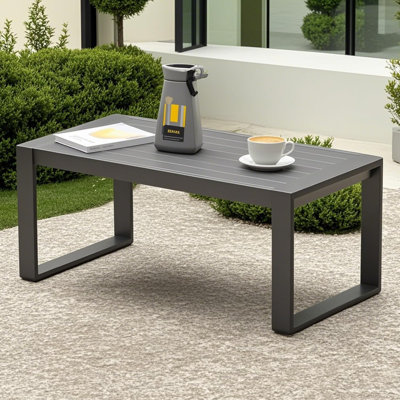 Table basse de patio en aluminium