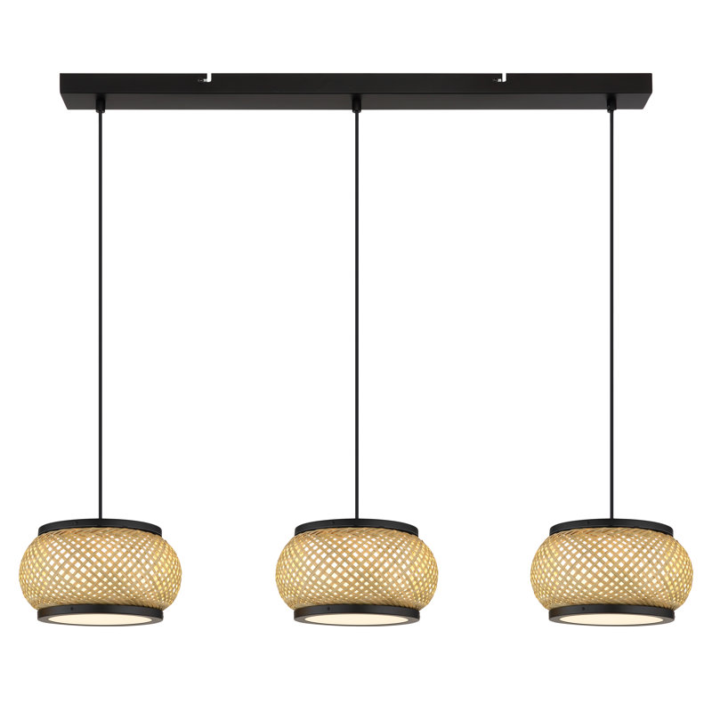 Anfried 1 - Light Matte Black LED Geometric Pendant