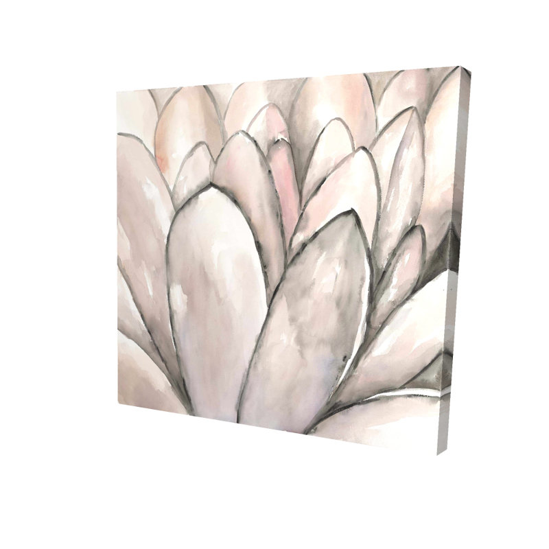 Blush Pink Flower - Illustrative Canvas for Home Decor