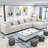 138.97" Wide Velvet Modular Sectional Sofa-2126472737-2126472736