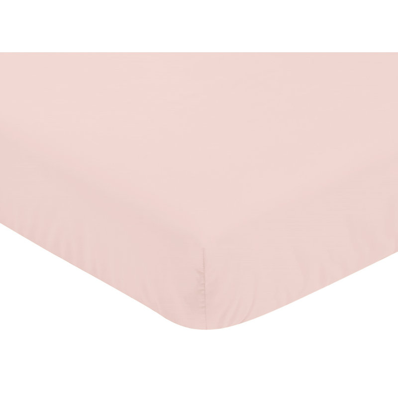 Rose Pink 4 Piece Crib Bedding Set, Blush Pink