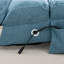 Chaise longue rembourrée de luxe avec vibration pour la détente, fauteuil inclinable moderne en tissu à dossier fixe pour le salon / la chambre à coucher