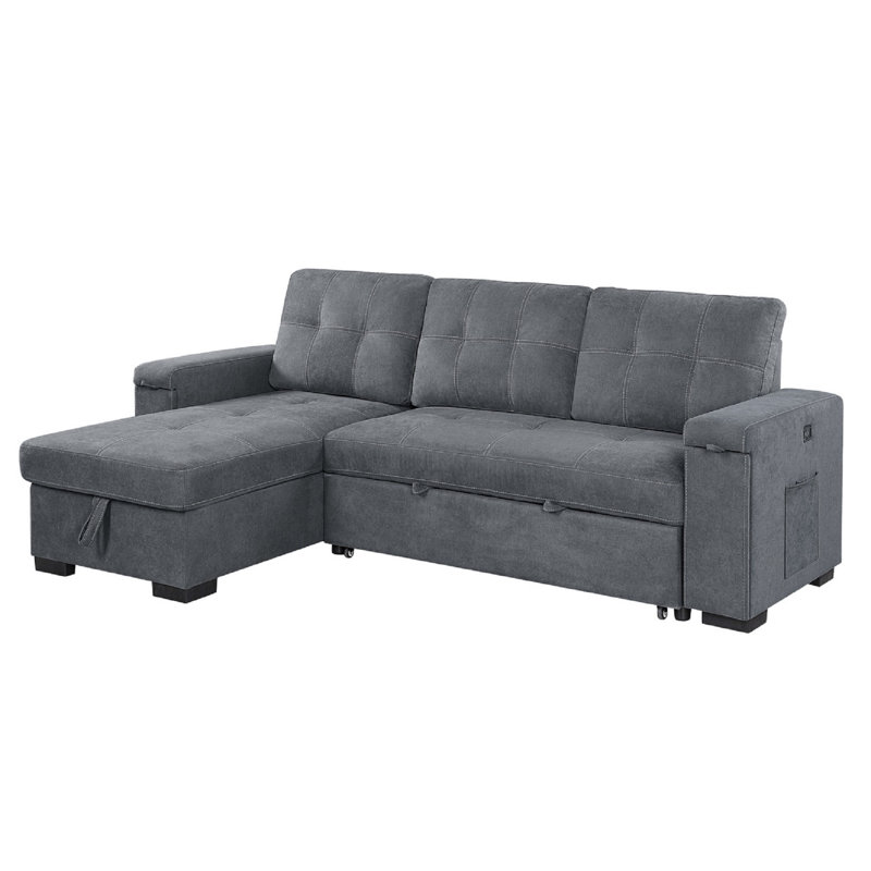 Upholstered L-Shaped Sectional Reversible