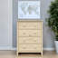 Commode à 4 tiroirs en bois massif 30 po Creath-980749272