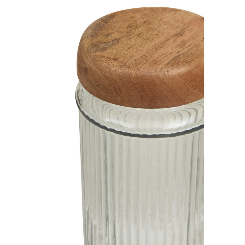 Glass Jar, 25cm H x 10.50cm W x 10.50cm D