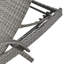 Ensemble de chaises longues d'extérieur en osier de 80 pouces K&K, 2 chaises inclinables en rotin de patio avec table d'appoint coulissante, dossier réglable à 5 niveaux, conception à vagues ergonomiques pour bronzer au bord de la piscine, gris-2061875295