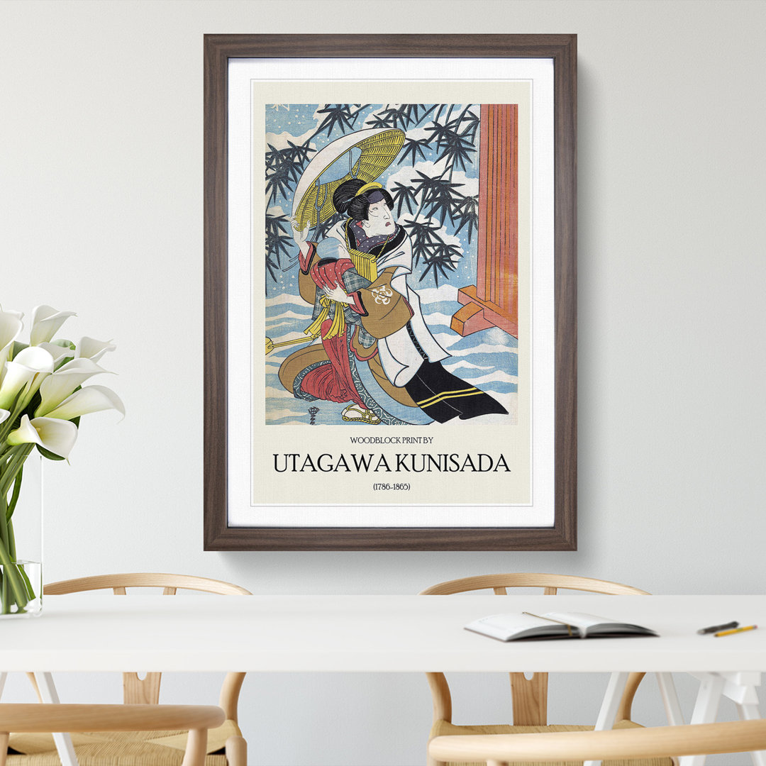 Caught in the Snow by Utagawa Kunisada - Picture Frame Art Prints