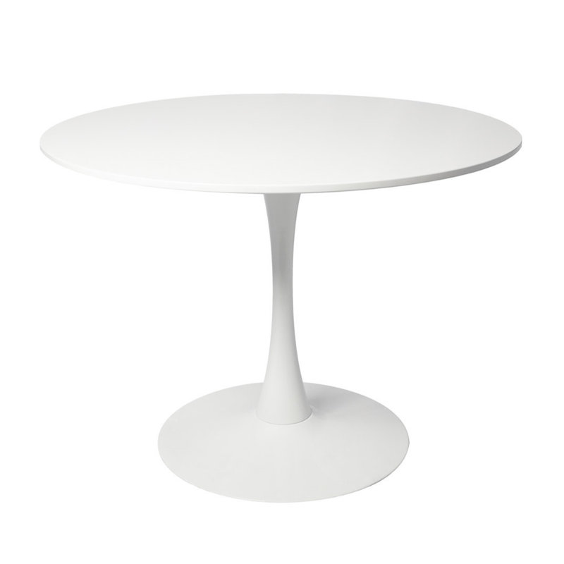 Table de salle à manger Bjarnheiur, Noir, Brun / Noir, H 28,74 po x l 31,49 po x P 31,49 po