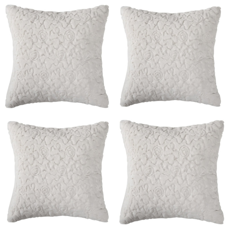 Housse de coussin , Blanc, H 18 po x l 18 po
