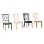 Chaise d'appoint à dossier croisé en bois massif Eshell-347134969
