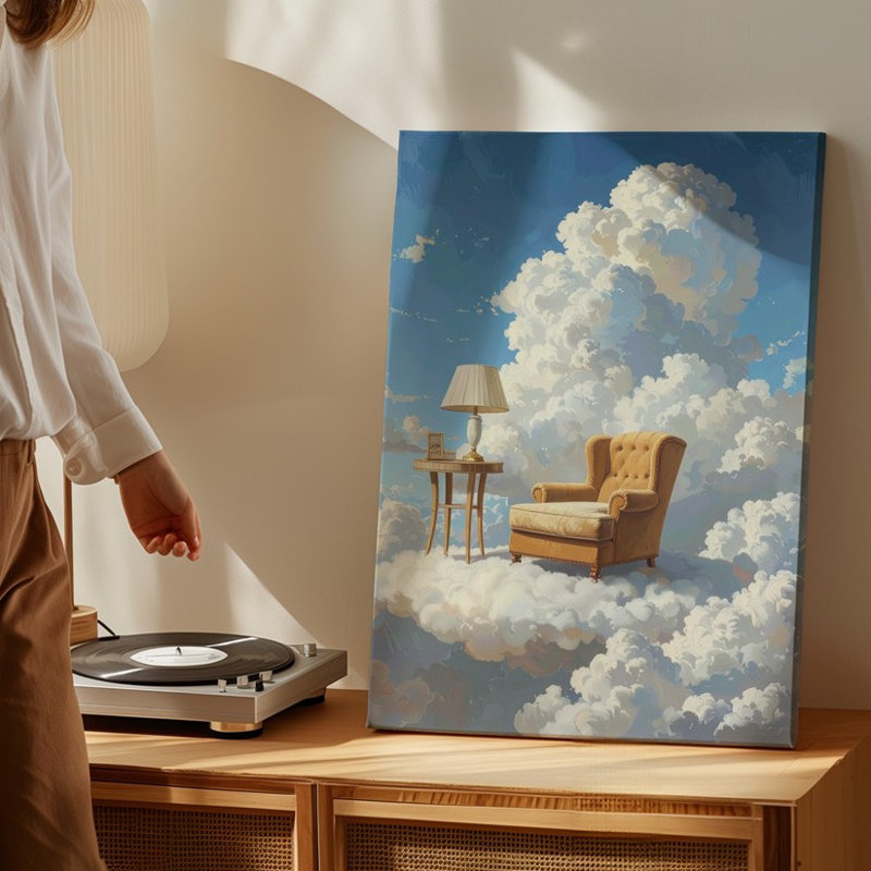 «Floating Cloud Retreat», toile de fond décorative sur toile, H 30 po x l 30 po