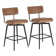 Bayardo Swivel 27.4'' Leather Counter Stool