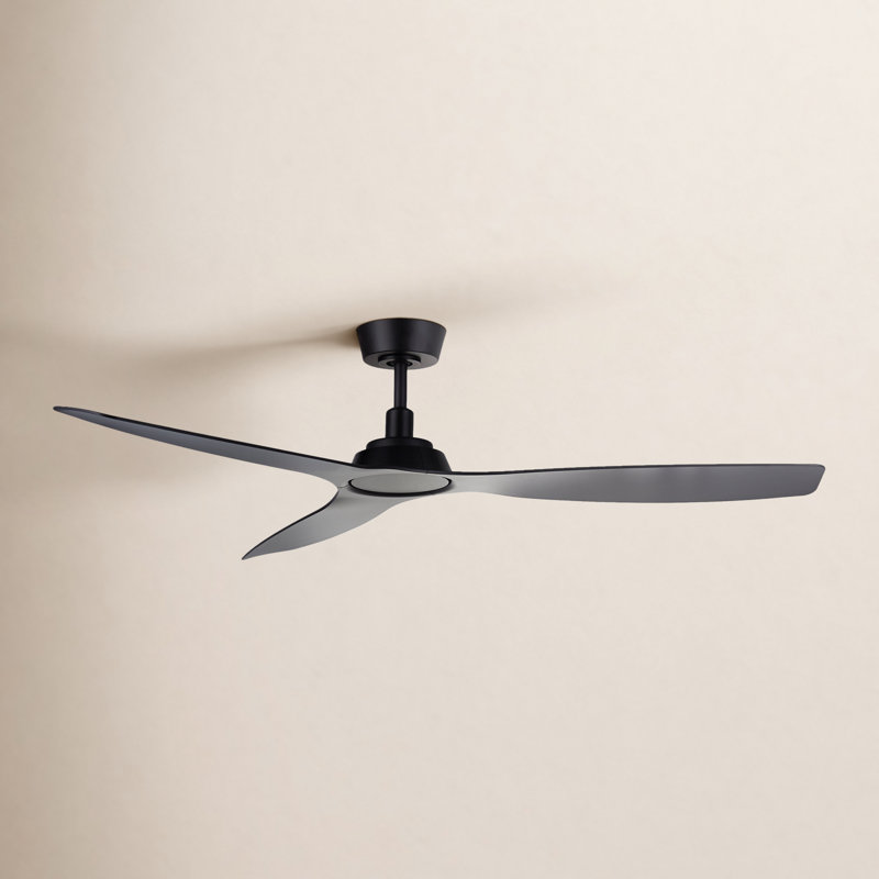 Moto 52in 3-Blades Indoor/Outdoor Ceiling Fan with Remote Control, Black