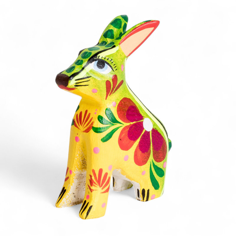 Novica Handmade Remarkable Rabbit Wood Figurine