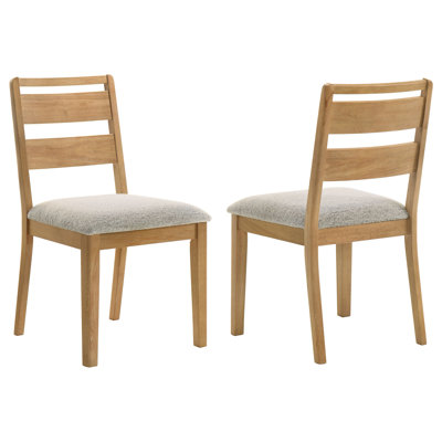 Lionnel Ladder Back Dining Side Chair Washed Oak (Set Of 2)