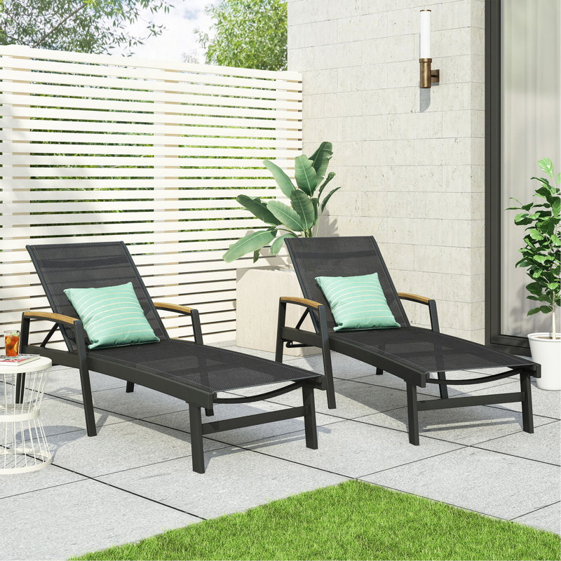 Chaise longue, Noir