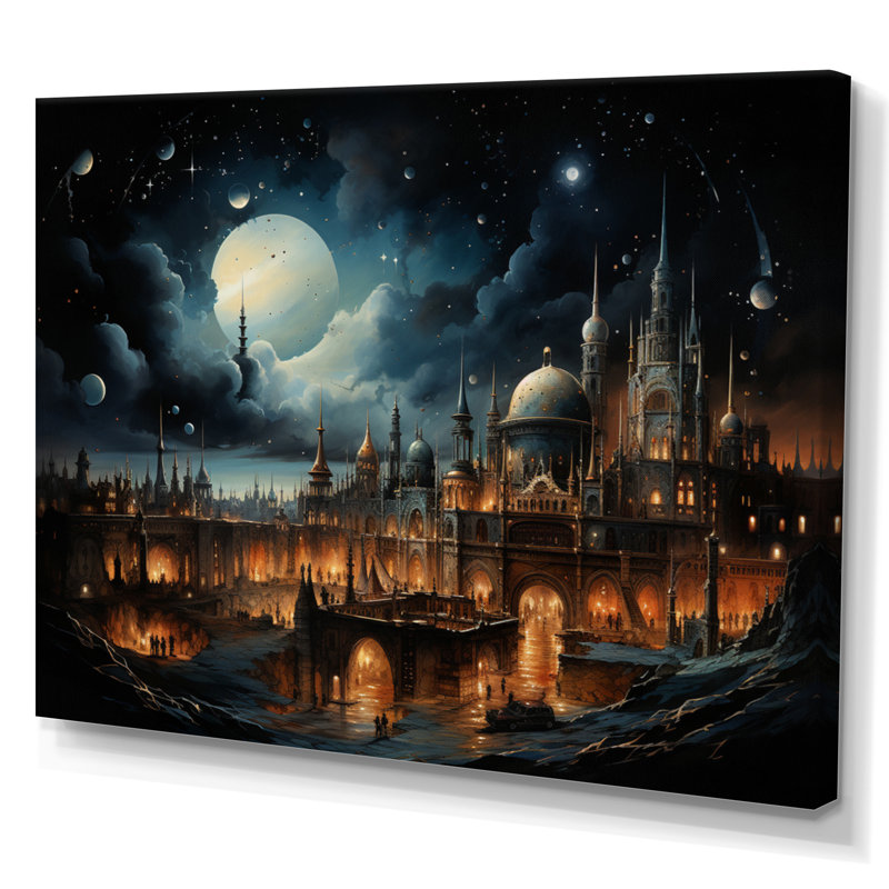 Art de l'Islam, Astronomie de l'Islam II - impression, H 16 po x l 32 po x P 1 po, Toile tendue