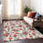 Machine Washable Indoor/Outdoor Christmas Nutcracker Xhevrie Ivory Rug-507434830