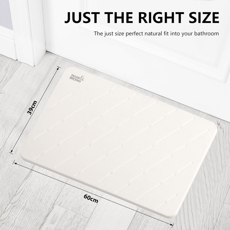 Non-Slip Bath Mat, Light Grey