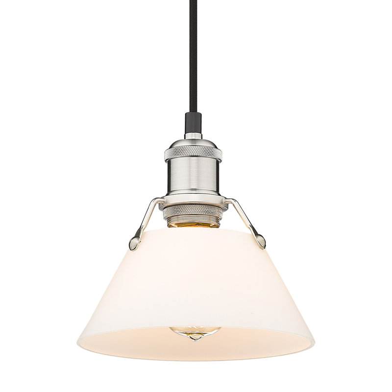 Weatherford 1 - Light Pendant, Pewter, Opal Glass, 129" H x 7.5" W x 7.5" D