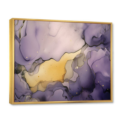 «Mauve et gris», marbres d'encre marbrés sur toile