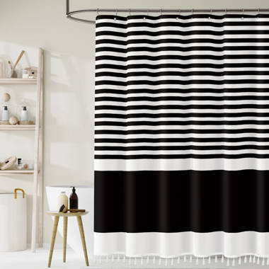 Ebern Designs Mariel Shower Curtain with Hooks Included & Reviews