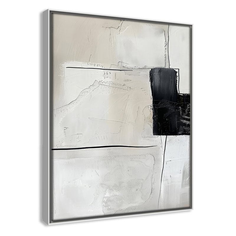 «Neutral Balance I Print» par Lazar Studio, L 12,5 po x H 15,5 po, Toile avec cadre, Flotteur blanc