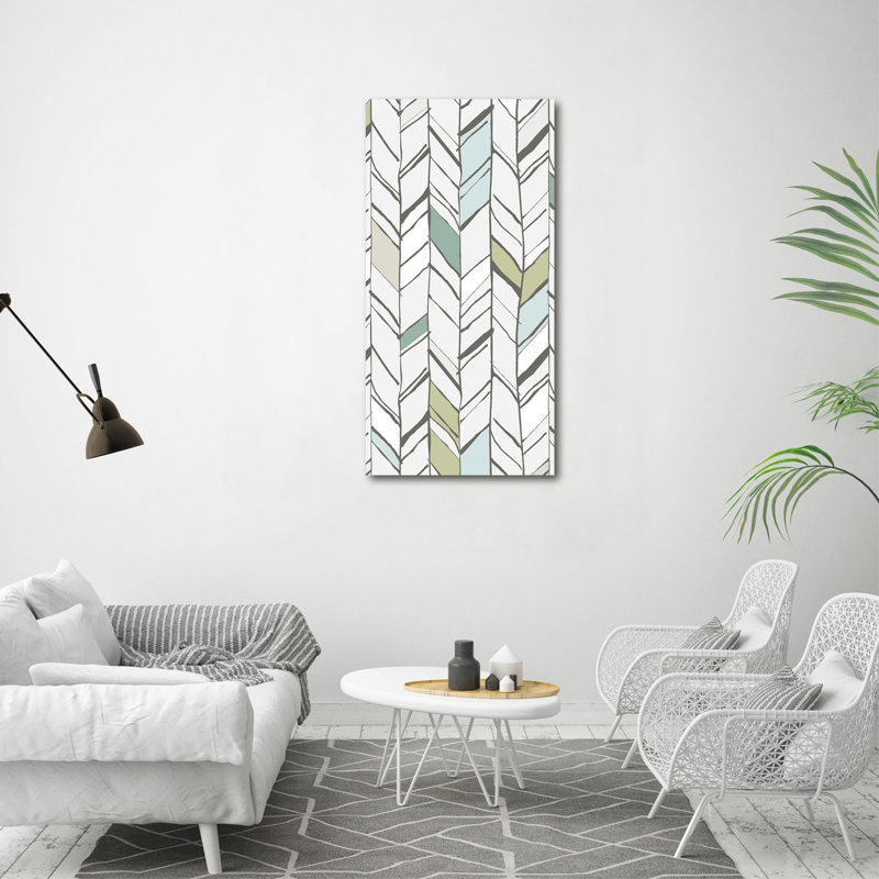 Herringbone Pattern - Wrapped Canvas Print