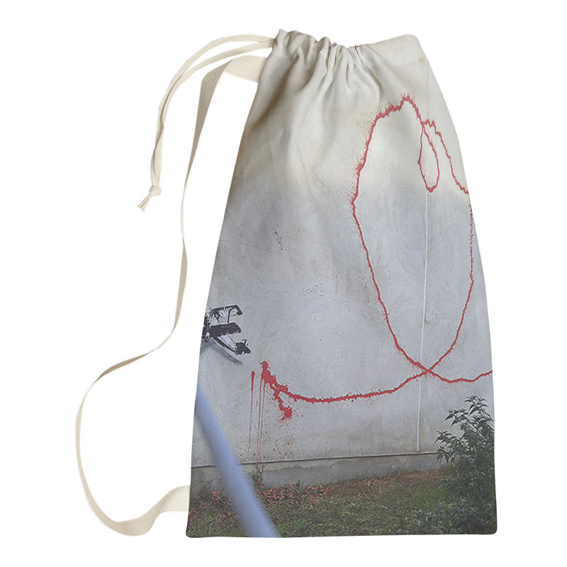 Fabric Laundry Bag with Handles, Large (36" H x 28" W x 1" D)