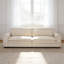 Le canapé moderne de style Mid-Century (beige) rehausse l'ambiance de la maison, idéale pour les rassemblements en appartement et la détente dans la chambre à coucher