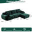 Pet - Canapé modulaire en velours côtelé avec mousse à mémoire de forme haute densité, combinaison personnalisable, sans assemblage, pour espaces de vie et de lit 3 places différentes-504334149