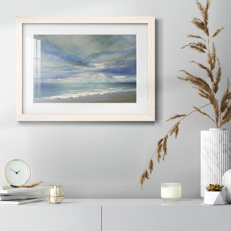 God Rays, impression sur papier encadrée, Blanc, H 26 po x l 38 po x P 1,5 po
