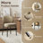 Modern 4" Thick Cushioned Seat Chenille Upholstered Dining Chair with Metal Legs Curved Backrest -331487309