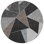 8' Chocolate Gray And Charcoal Round Geometric Washable Indoor Outdoor Area Rug