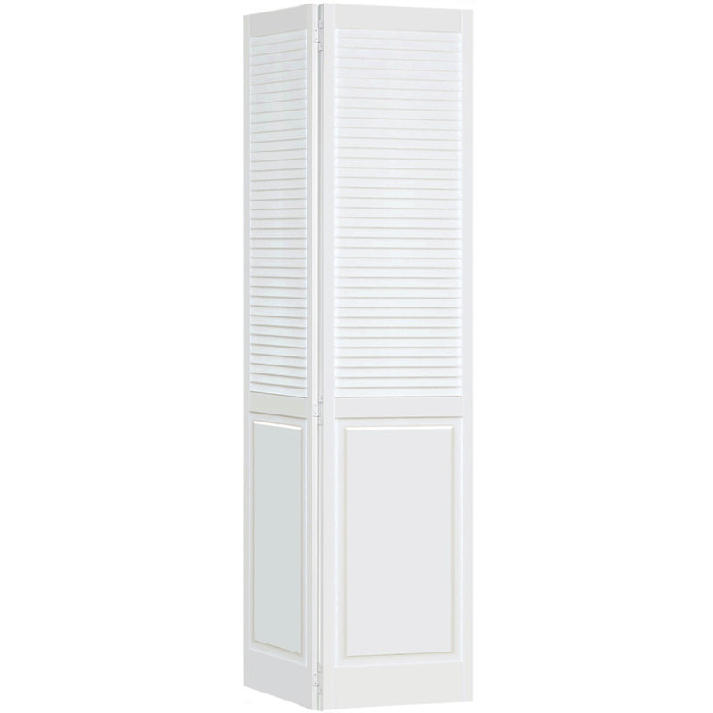 Porte de placard, pliante, panneau à persiennes traditionnel à âme solide blanc 80 po x 36 po, 35,69 po x 78,75 po