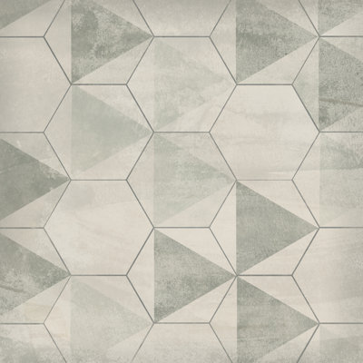 Hexagon Tile IX 1 Piece Wrapped Canvas Painting
