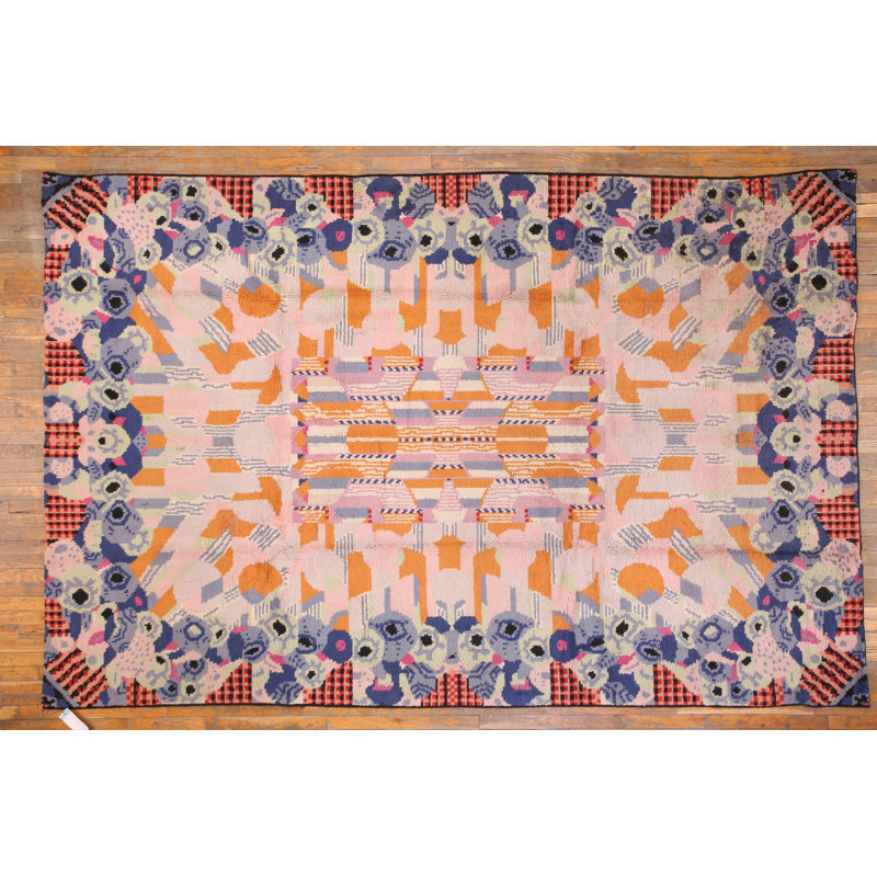Tapis noué à la main Antique Art Deco