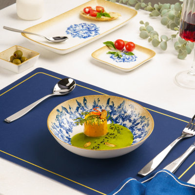 Assiette ronde creuse en porcelaine de qualité supérieure Cruise-Amalfi