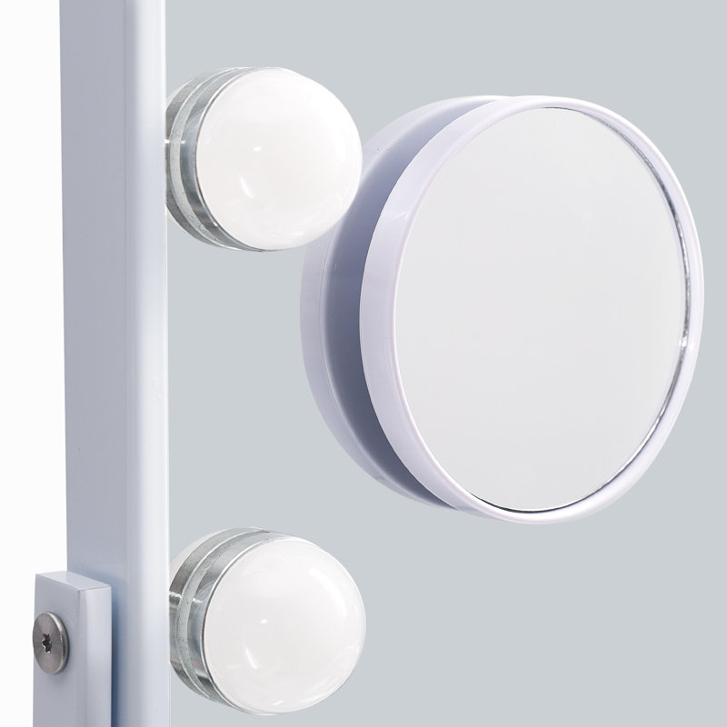 Rectangle LED Metal Mirror, White